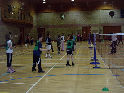 P7's playing badminton